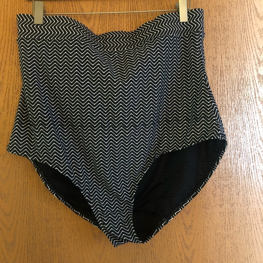 Cacique Lane Bryant High Waisted Swim Bottoms NWOT